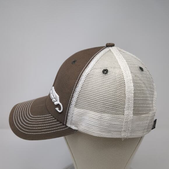 Fishing With Feathers Snapback Trucker Hat Gray One Size Adjustable Embroidered - Picture 3 of 9
